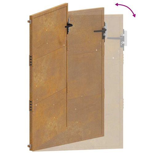 Furtka ogrodowa, 105x130 cm, stal kortenowska na Arena.pl