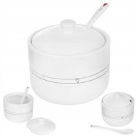 Cukierniczka CERAMICZNA cukiernica pojemnik na cukier biała 300 ml