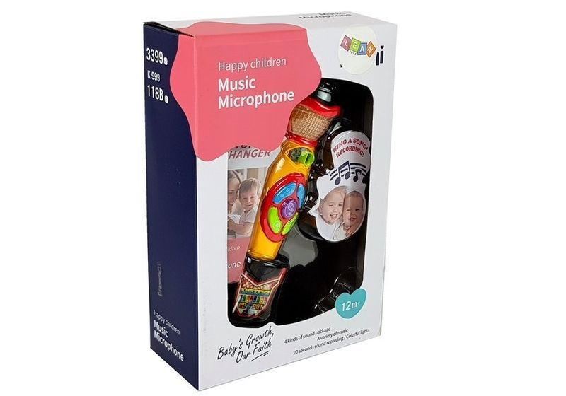 ND24_7570 Mikrofon Zolto- Czarny Karaoke Nagrywaj zdjęcie 5