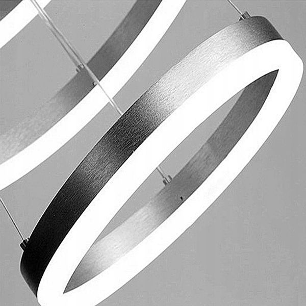 Lampa wisząca 40+60cm pilot okrąg ring żyrandol 52W LED Tuya WiFi SILVA EXT zdjęcie 16