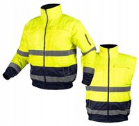 NEO KURTKA ROBOCZA OSTRZEGAWCZA 3w1 OCIEPLANA ŻÓŁTO-GRANATOWA 81-714 R. 3XL