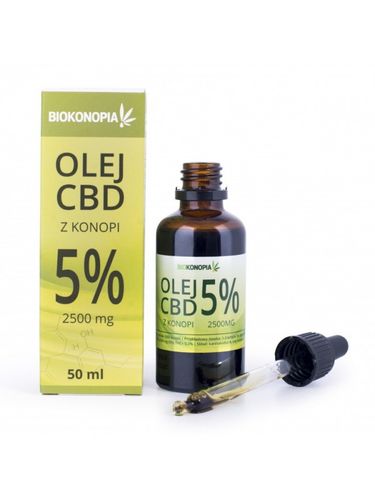 Olejek Konopny 5% CBD 50ml BioKonopia na Arena.pl