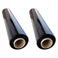 FOLIA STRETCH 3KG XXL STRECZ CZARNY CZARNA ROLKA MOCNA KRYJĄCA 2 SZTUK szt