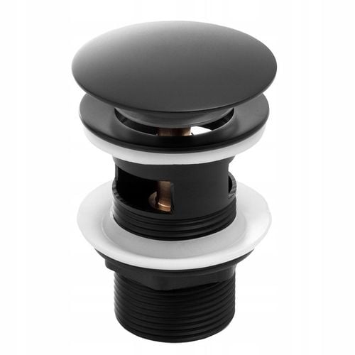 Korek klik klak z przelewem umywalkowy automatyczny czarny YOKA HOME na Arena.pl