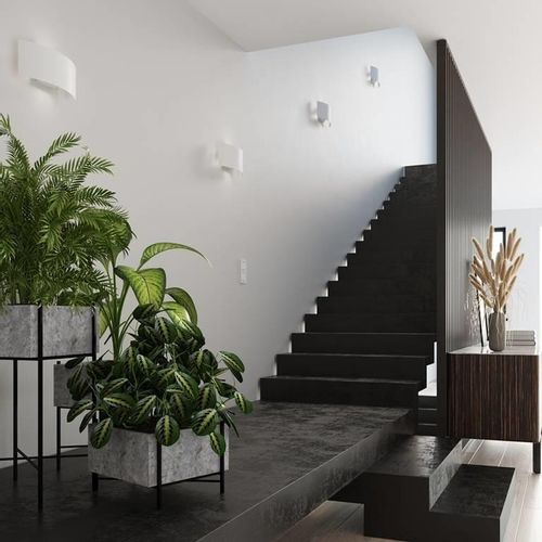 LAMPA ścienna SL.0936 półokrągła OPRAWA metalowy kinkiet biały na Arena.pl