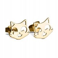 Złote kolczyki kotki próba 333
