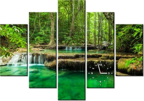 105CM 150CM ZEGAR 5 ELEM WODOSPAD EREWAŃ DRUK OBRAZ na Arena.pl