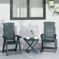 Rozkładane krzesła ogrodowe, 2 szt., zielone, PP