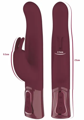 she.e.o thick rotating rabbit vibrator silikonowy, 10 trybow, usb na Arena.pl