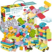 KLOCKI budowlane konstrukcyjne DUŻE ELEMENTY podwozia Zestaw XXL 86 el.