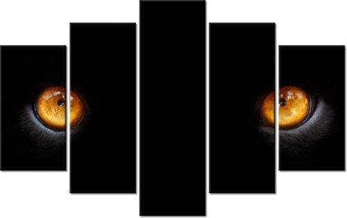 70 100CM OBRAZ 5 ELEM OCZY PANTERY DRUK PŁÓTNO na Arena.pl