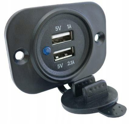 42606 ROZG.ŁADOWARKA 12/24V 2xUSB-2,1A-DEDAL zdjęcie 3