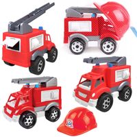 zestaw strażacki straż pożarna duży wóz kask 3978