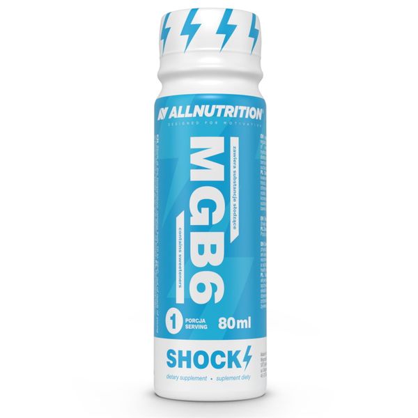 Allnutrition MGB6 Shock Shot 80ml MAGNEZ ZMĘCZENIE zdjęcie 1