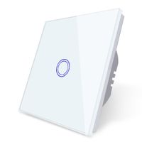 2 x Włącznik Dotykowy Światła Biały Szklany Pojedynczy WIFI+RF Tuya Smart L