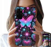ETUI DO SAMSUNG GALAXY S20 PLUS - KOLOROWY MOTYLEK SERCE MODNE WZORY