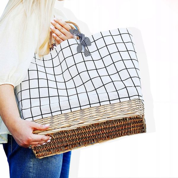 EKOLOGICZNA TORBA, KOSZYK NA ZAKUPY PIKNIK POJEMNA zdjęcie 1