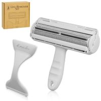 Zestaw Szczotka Wałek do Sierści Ubrań i Tapicerki 2 w 1 Szara Dwustronna