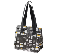 Torba na lunch śniadaniówka 25x16x27 cm IKEA FLADDRIG wzór szary