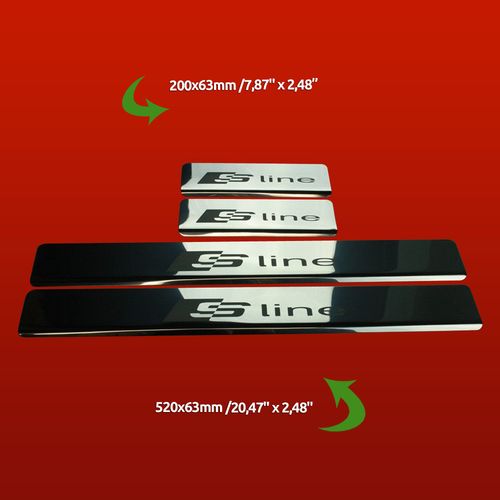 Listwa progowa AUDI A5 B8 SLINE Stal nierdzewna 304 połysk 4szt na Arena.pl