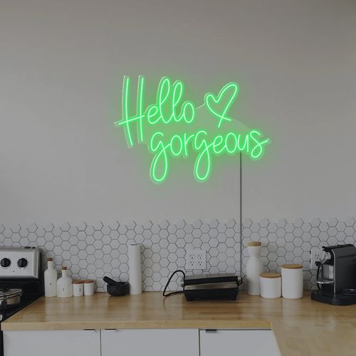 Napis LED Hello Gorgeous na Arena.pl