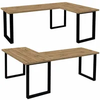 BIURKO LOFT NAROŻNE DĄB WOTAN PRAWE LEWE DUŻE STABILNE MASYWNE KOLORY