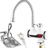 ELEKTRYCZNY PRZEPŁYWOWY PODGRZEWACZ WODY FLEX Z LCD GIĘTKIM KRANEM KUCHENNY