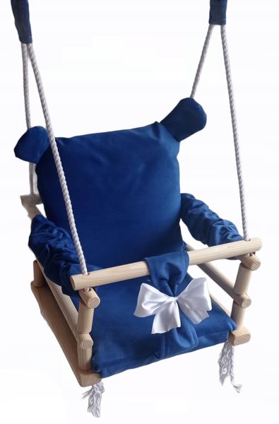 HUŚTAWKA 3w1 DZIECI miś NIEBIESKI dom ogród pokój zdjęcie 1