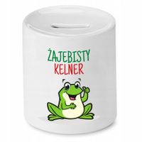 Skarbonka Prezent Dla Kelnera Żajebisty Kelner Z Nadrukiem Ze Zdjęciem