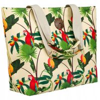 Torba Plażowa Duża Zapinana Na Zamek Torebka Shopper z Podszewką Piknik XXL