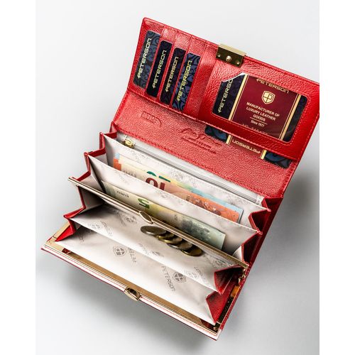 lakierowany portfel damski ze skóry naturalnej w czerwonym kolorze na Arena.pl