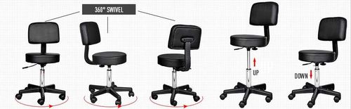 hoker z oparciem - czarny na Arena.pl