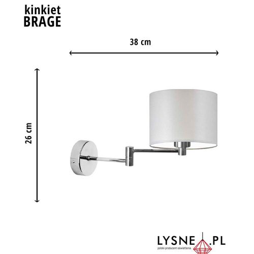 Lampka ścienna z abażurem BRAGE na Arena.pl