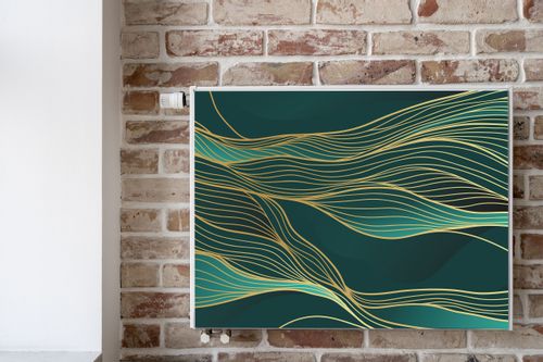 Mata MAGNETYCZNA Grzejnika Abstrakcja Fale Styl Line-art 100cm x 60cm na Arena.pl