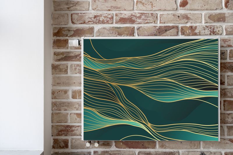 Mata MAGNETYCZNA Grzejnika Abstrakcja Fale Styl Line-art 100cm x 60cm zdjęcie 6