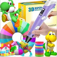 2 x DŁUGOPIS 3D DLA DZIECI DRUKARKA 3 D PEN FIOLET ZESTAW I WKŁADY PLA 103