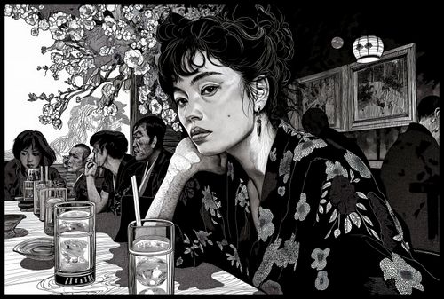 Plakat 91,5x61cm Czarne Kimono na Arena.pl