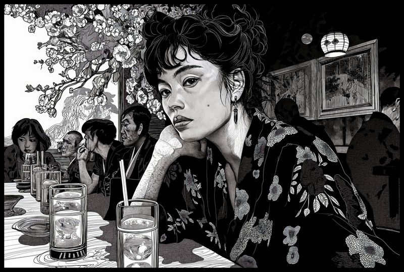 Plakat 91,5x61cm Czarne Kimono zdjęcie 2