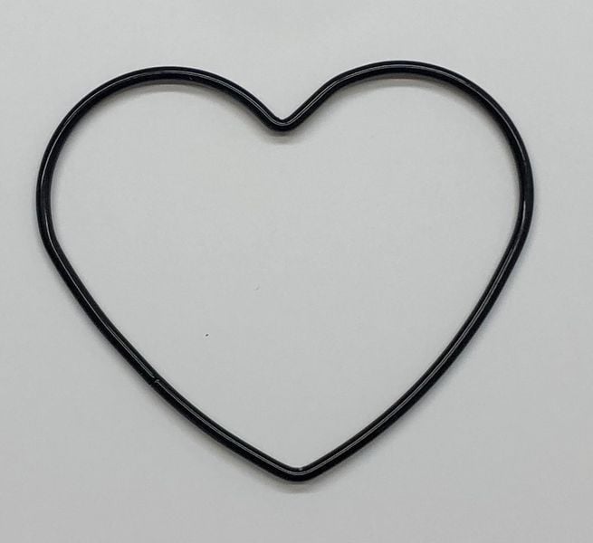 Obręcz metalowa SERCE CZARNE do łapacza snów 12cm zdjęcie 1