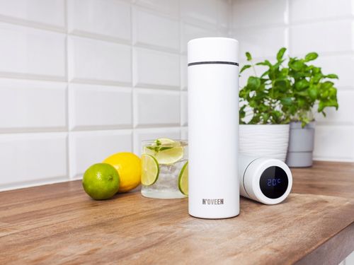 SZCZELNY TERMOS BUTELKA TERMICZNA KUBEK Z TERMOMETREM NA KAWĘ HERBATĘ SITKO na Arena.pl