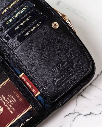 duży portfel damski ze skóry naturalnej - peterson na Arena.pl