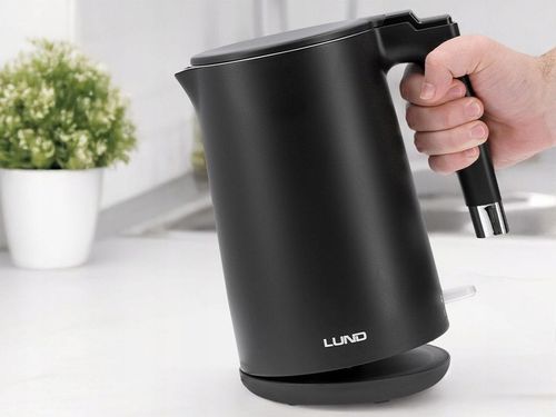 CZAJNIK ELEKTRYCZNY LUND 2200W 1,5L CZARNY PODWÓJNE ŚCIANKI na Arena.pl
