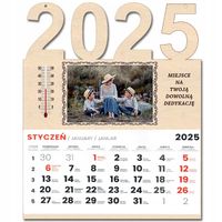 KALENDARZ NA DZIEŃ BABCI DZIADKA Z TWOJĄ DEDYKACJĄ TERMOMETREM I ZDJĘCIEM