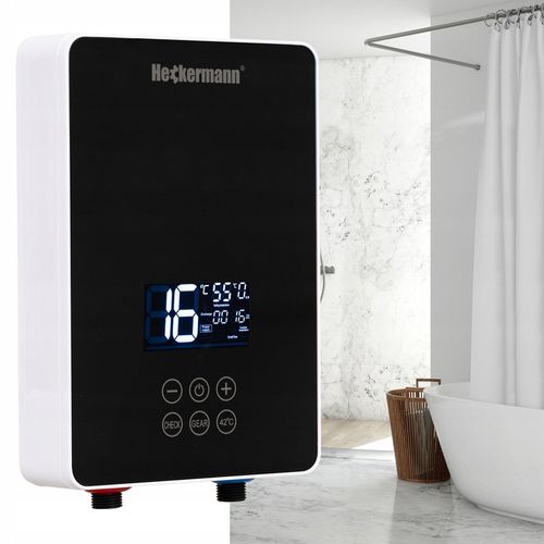 PODGRZEWACZ WODY PRZEPŁYWOWY CZARNY ELEKTRYCZNY 6000W + AKCESORIA SŁUCHAWKA na Arena.pl