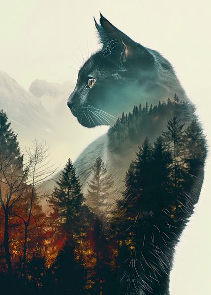 Plakat 50x70cm Koci Duch Lasu zdjęcie 1