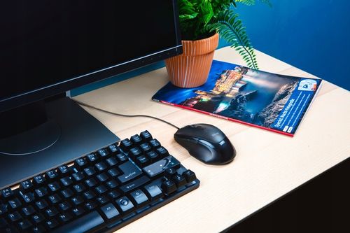 MYSZKA DO KOMPUTERA PRZEWODOWA WYGODNA USB PC LAPTOP DO BIURA na Arena.pl