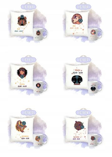 Zestaw Poduszka i Kubek Nadruk Personalizacja PREZENT ZNAK ZODIAKU RAK na Arena.pl