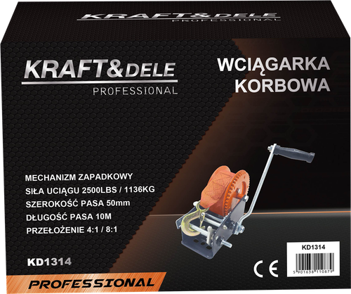 Wciągarka korbowa pasowa 2500Ibs KD1314 na Arena.pl