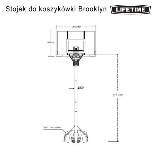 Stojak do koszykówki Lifetime 50" BROOKLYN 90981 N/A na Arena.pl
