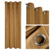 Zasłona gotowa na przelotkach Eurofirany 140X250 MELANIE miodowy